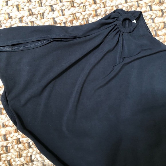 One shoulder black cocktail dress - Picture 2 of 4